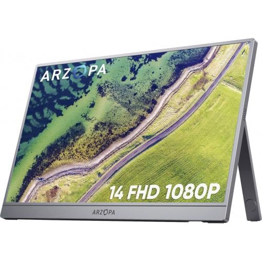 Arzopa Přenosný monitor 35.6 cm (14 palec)1920 x 1080 Pixel, 16:9, 25 ms, IPS LCD