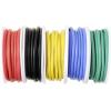 TRU COMPONENTS TC-14085024 Silikonová licna, 0.75 mm², červená, černá, žlutá, modrá, zelená, 1 sada
