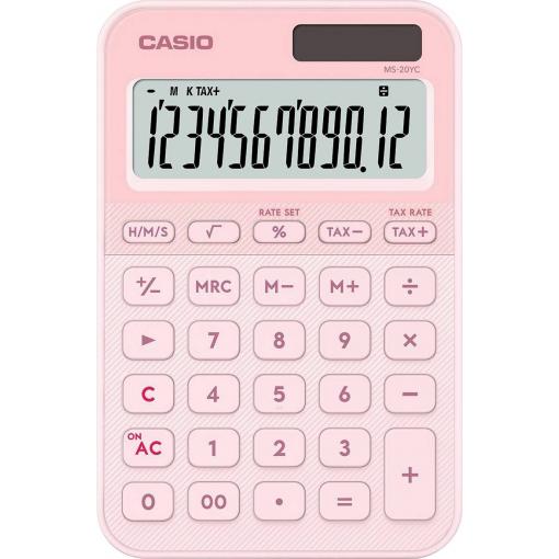 Casio stolní kalkulačka, displej (počet míst) 12, světle starorůžová