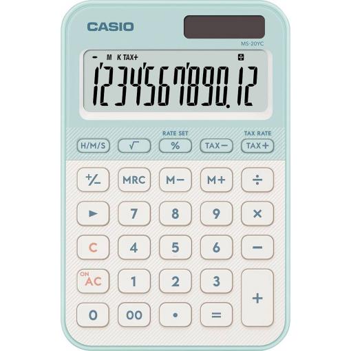 Casio stolní kalkulačka, displej (počet míst) 12, světle zelená
