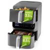 GourmetMaxx 16404 horkovzdušná fritéza 10 l 2500 W nepřilnavý povlak, bez BPA, Cool touch pouzdro, Digitální časovač, funkce grilování, horkovzdušný,