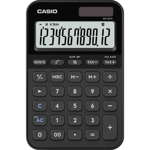 Casio Casio MS-20YC, Desktop, Einfacher Taschenrechner, Batterie/Solar, Schwarz stolní kalkulačka, černá