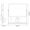 BELLALUX LEDVANCE - FLOODLIGHT VITAL SENSOR LED Baustrahler schwarz W 4099854494130 venkovní LED reflektor s PIR detektorem 50 W Barvy světla (LED svítidlo):