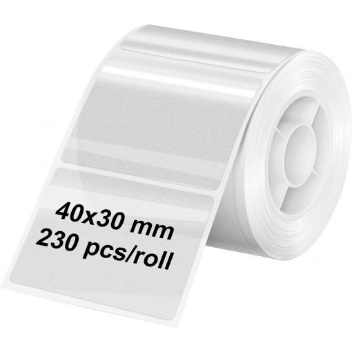 Olympia etikety (role) 40 x 30 mm papír thermodirekt transparentní 1 ks 6322 univerzální etikety