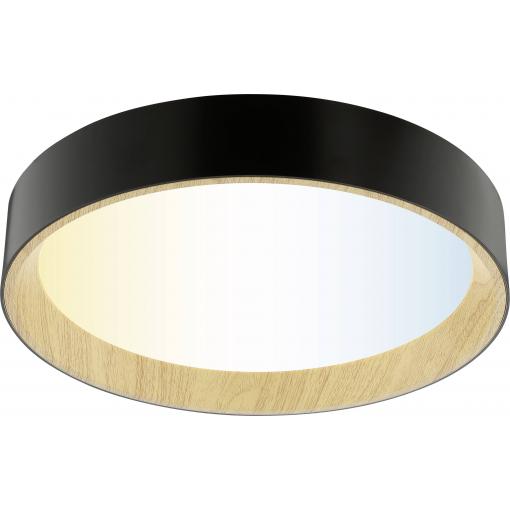 Brilliant G81090/76 Deckenleuchte LED 39cm stropní svítidlo dřevo (světlé), černá