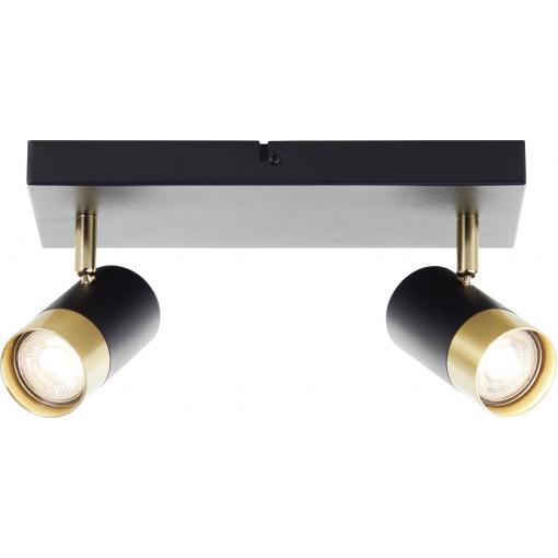 Brilliant G03413/86 Deckenleuchte 33cm stropní svítidlo LED GU10 Černá/písková, zlatá (matná)