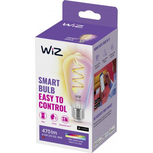 WiZ 8720169072213 LED Energetická třída (EEK2021) G (A - G) E27 6.3 W = 40 W (š x v x h) 143 x 143 x 64 mm 1 ks
