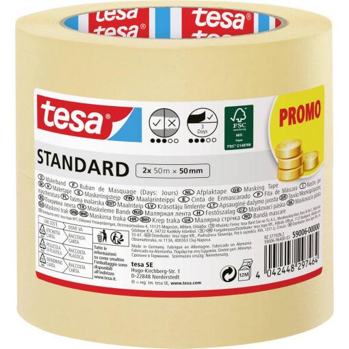 tesa 59006-00000-01 malířská krycí páska (d x š) 50 m x 50 mm 1 ks
