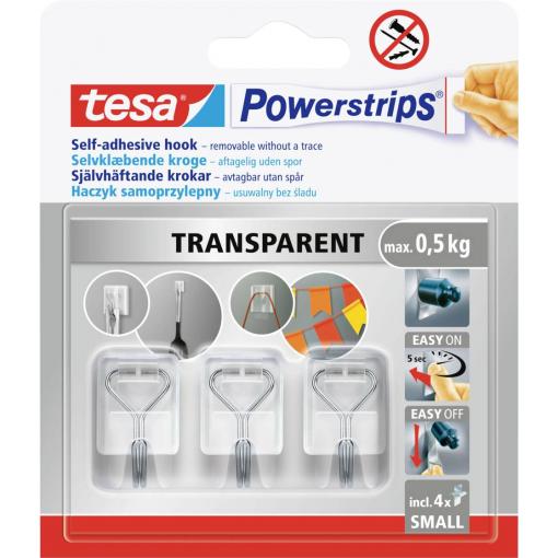 tesa TESA® ® Powerstrips® drátěný háček s transparentní Množství: 1 ks