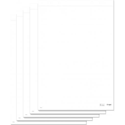 Sigel MU166 blok na flipchart Počet listů: 100 bez linek 68 cm x 98 cm bílá