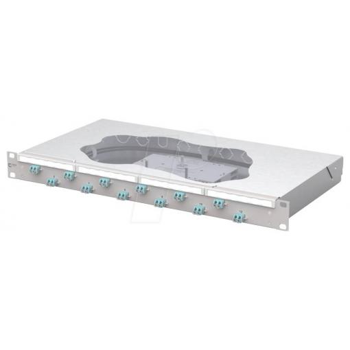 Metz Connect OpDAT fix2 Patchfeld splice 12xLC-D OM3 patch panel 483 mm (19) Skleněná vlákna 1 U světle šedá osazený