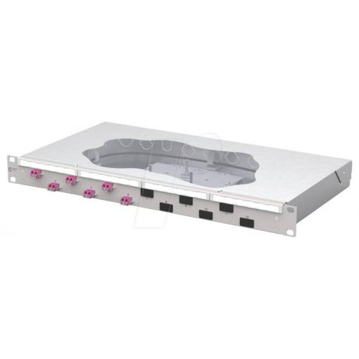 Metz Connect OpDAT fix2 Patchfeld splice 6xLC-D OM4 patch panel 483 mm (19) Kabel 1 U šedá