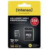 Intenso Professional paměťová kartam miniSDXC Retail 256 GB Class 10, UHS-I U3, v30 Video Speed Class Vodotěsný, Teplotně odolná