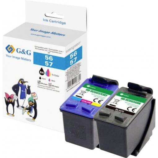 G&G Ink kompatibilní černá, barva NH-RC6656BK/NH-RC6657CMY GP-H56BK/57CMY-2P