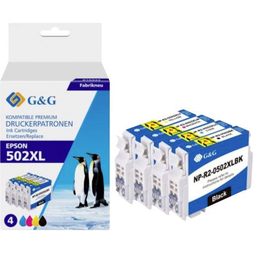 G&G Ink kompatibilní černá, azurová, purppurová, žlutá NP-R-0502XLBK GP-E502XLBKCMY-4P