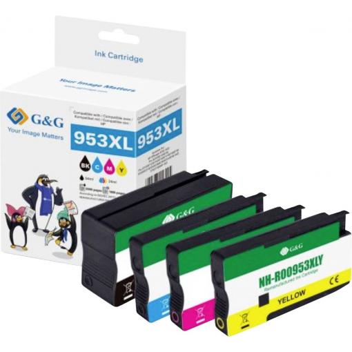 G&G Ink kompatibilní černá, azurová, purppurová, žlutá NH-R00953XLBK GP-H953XLBKCMY-4P