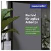 magnetoplan moderační tabule VarioPin (š x v) 100 cm x 180 cm plsť černá, šedá oboustranně použitelné, včetně koleček, magnetické, nástěnka 1181201