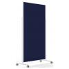 magnetoplan moderační tabule VarioPin (š x v) 100 cm x 180 cm plsť bílá, tmavě modrá oboustranně použitelné, včetně koleček, magnetické, nástěnka 1181114