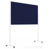 magnetoplan moderační tabule VarioPin (š x v) 100 cm x 180 cm plsť bílá, tmavě modrá oboustranně použitelné, včetně koleček, magnetické, nástěnka 1181114