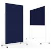 magnetoplan moderační tabule VarioPin (š x v) 100 cm x 180 cm plsť bílá, tmavě modrá oboustranně použitelné, včetně koleček, magnetické, nástěnka 1181114