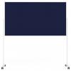 magnetoplan moderační tabule VarioPin (š x v) 100 cm x 180 cm plsť bílá, tmavě modrá oboustranně použitelné, včetně koleček, magnetické, nástěnka 1181114
