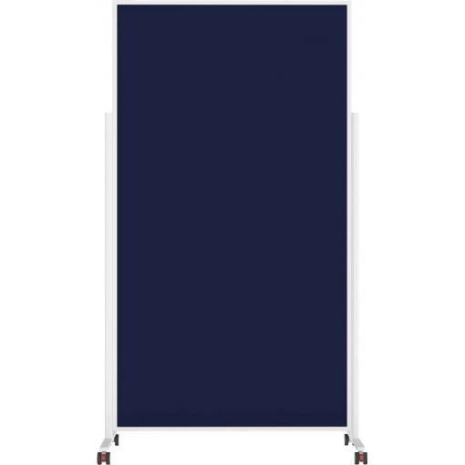 magnetoplan moderační tabule VarioPin (š x v) 100 cm x 180 cm plsť bílá, tmavě modrá oboustranně použitelné, včetně koleček, magnetické, nástěnka 1181114