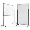 magnetoplan bílá popisovací tabule Vario (š x v) 100 cm x 180 cm černá, bílá lakovaný, hladký oboustranně použitelná , formát na šířku nebo na výšku
