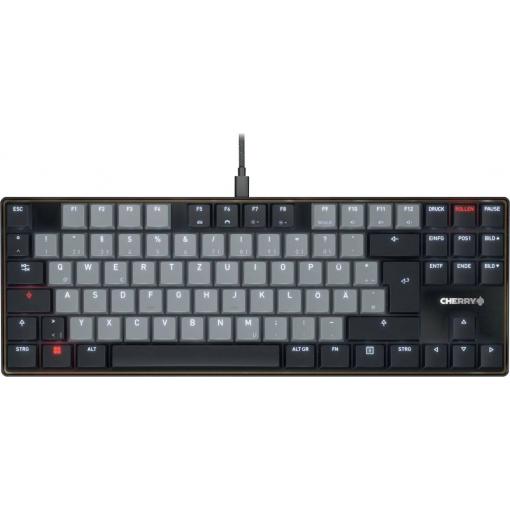 CHERRY CHERRY TAS KC 500 MX LP Corded, Mechanic kabelový klávesnice německá, QWERTZ černá, šedá