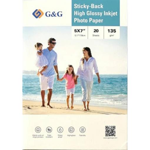 G&G 135GSM-5X7-20 fotografický papír (samolepící) 135 g/m² 20 ks