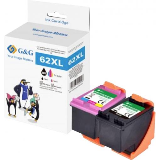 G&G Ink kompatibilní černá, barva GP-H62XLBKCMY-2P