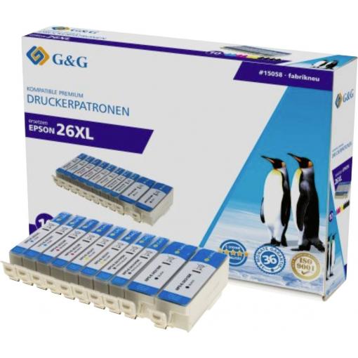 G&G Ink kompatibilní černá, azurová, purppurová, žlutá NP-R-2621*2/2631-4*2 1P2621-10
