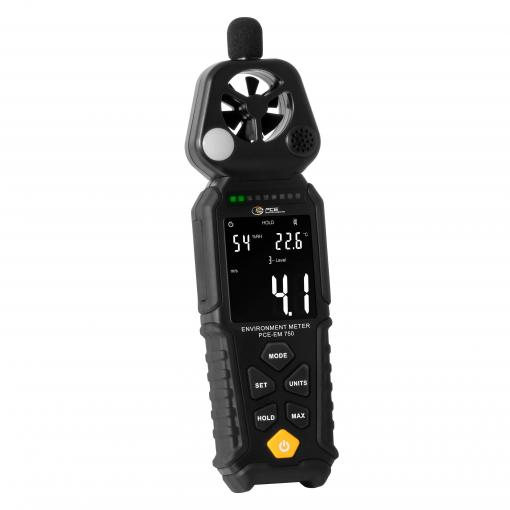 PCE Instruments PCE-EM 750 anemometr, -20 - 60 °C, s USB rozhraním, s funkcí měření teploty, bez certifikátu