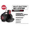 PerfectPro Perfectpro Rocktagon 18v OCT-18V odolné rádio, DAB+, FM, DAB+, černá, červená