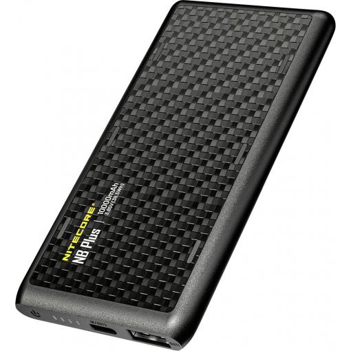 NiteCore powerbanka Li-Ion, 10000 mAh, Quick Charge, Dodávka energie, USB-C® (s napájením), černá, Venkovní