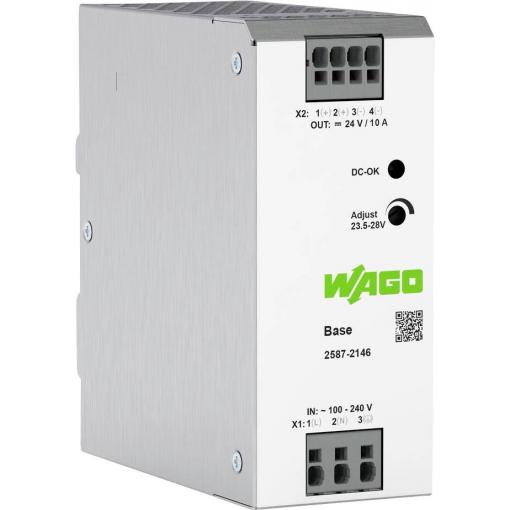 WAGO 2587-2146 síťový zdroj na DIN lištu 24 V/DC 10 A 240 W Počet výstupů:1 x Obsah 1 ks