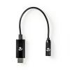 USB Adaptér Typ-C vidlice  / J3,5 mm zásuvka 15cm černý CCBW65950BK015