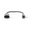 USB Adaptér Typ-C vidlice  / J3,5 mm zásuvka 15cm černý CCBW65950BK015