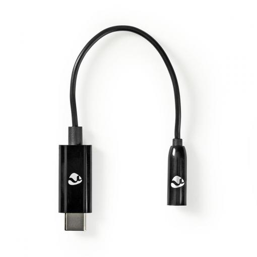 USB Adaptér Typ-C vidlice  / J3,5 mm zásuvka 15cm černý CCBW65950BK015