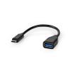 USB Adaptér Typ-C vidlice  / USB-A zásuvka 20cm černý CCGT61710BK02