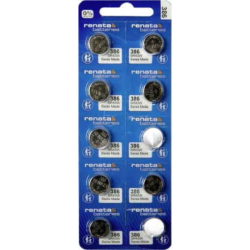 Renata knoflíkový článek 386 1.55 V 10 ks 130 mAh oxid stříbra 386 MP CE RENATA