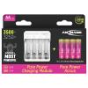 Ansmann Pure Power Set 4× Mignon AA Akkus und Lademodul akumulátor AA, Li-Ion, 3250 mAh, 1.5 V, 1 ks