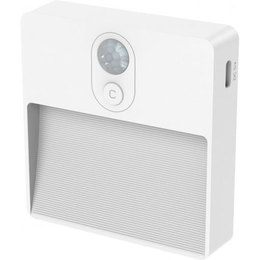 Ansmann Sensor-Nachtlicht NL5R wiederaufladbar 1600-0481 noční světlo s pohybovým senzorem kulatý LED teplá bílá bílá
