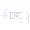 TRU COMPONENTS TC-13776164 indikační LED žlutá BA15d 12 V/DC, 24 V/DC 200 lm