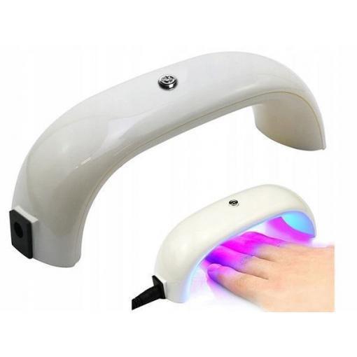 UV Lampa na nehty 3 LED 9W, bílá