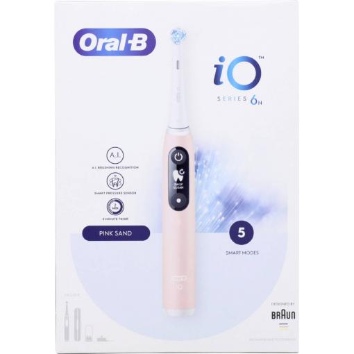 Oral-B iO Series 6n Pink Sand elektrický kartáček na zuby, sonický, Pink Sand, 8700216011419