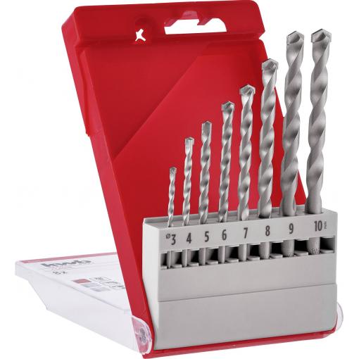 kwb 37800 sada spirálového vrtáku na kámen 8dílná 3 mm, 4 mm, 5 mm, 6 mm, 7 mm, 8 mm, 9 mm, 10 mm 1 sada
