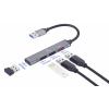 Renkforce RF-6855462 USB Hub 4 porty USB-A USB 3.2 Gen2 10 GBit/s s hliníkovým krytem šedá RF-USBH-200