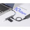 Renkforce RF-6855462 USB Hub 4 porty USB-A USB 3.2 Gen2 10 GBit/s s hliníkovým krytem šedá RF-USBH-200