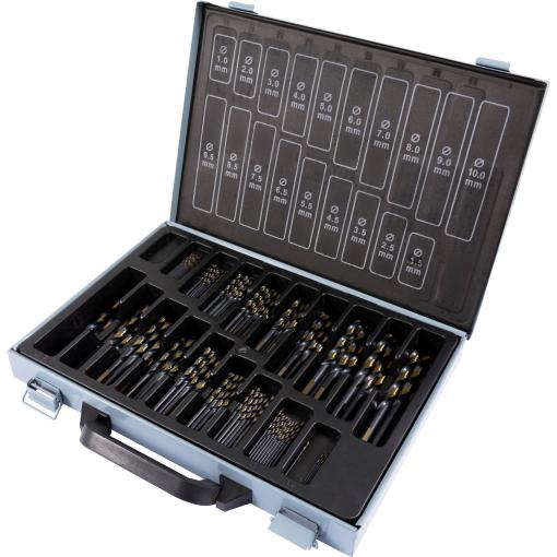 FRITZFURT 3111-1170 HSS-G sada spirálových vrtáku do kovu 170dílná 1.0 mm, 1.5 mm, 2.0 mm, 2.5 mm, 3.0 mm, 3.5 mm, 4.0 mm, 4.5 mm, 5.0 mm, 5.5 mm, 6.0 mm, 6.5
