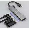 Renkforce RF-6902308 USB Hub 4 porty USB-C® USB 3.2 Gen2 10 GBit/s s konektorem USB C šedá RF-USBCH-205
